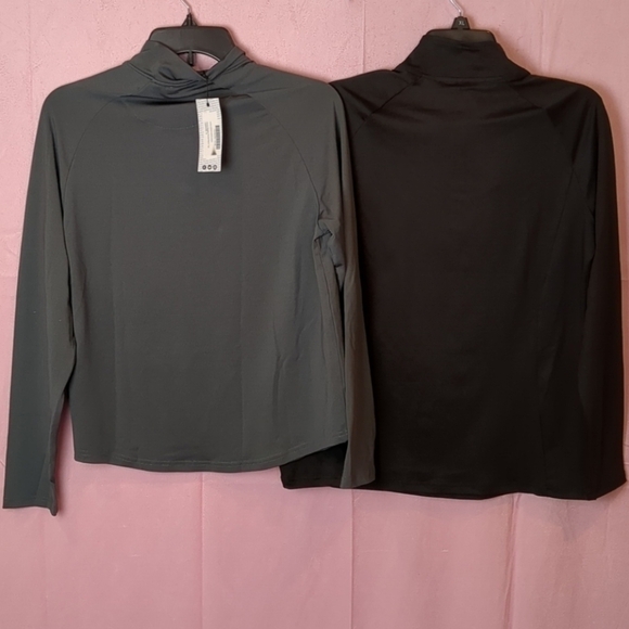 Boohoo Woman 2 Pack Signature 1/4 Zip Workout Track Pullovers size 8 - Picture 2 of 5